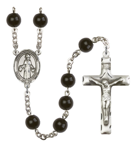 St. Nino de Atocha Silver Plated Rosary for Men