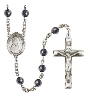 St. Pauline Visintainer Silver Plated Rosary for Men