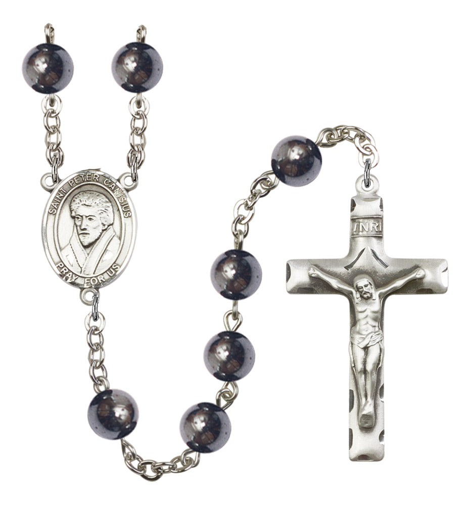 St. Peter Canisius Silver Plated Rosary for Men