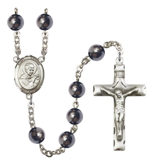 St. Robert Bellarmine Silver Plated Rosary for Men