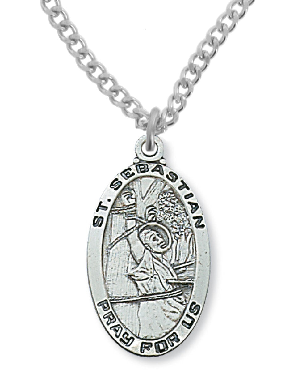 St. Sebastian Medal Sterling Silver for Men
