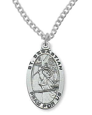 St. Sebastian Medal Sterling Silver for Men