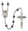 St. Valentine of Rome Silver Plated Rosary for Men