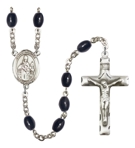St. Walter of Pontnoise Silver Plated Rosary for Men