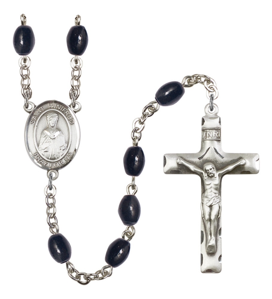 St. Winifred of Wales Silver Plated Rosary for Men