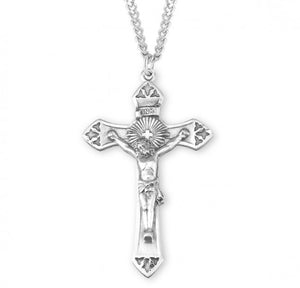 Tri-Tip Crucifix Necklace for Men