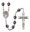 Virgen del Carmen Silver Plated Rosary for Men