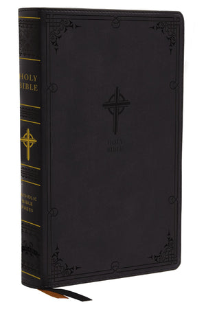 NABRE Catholic Bible Large Print | Black Leather, Comfort Print