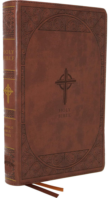 NABRE Catholic Bible Large Print - LeatherSoft Gift Bible for Baptism, Confirmation & Sacraments