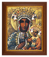 Our Lady of Czestochowa 8x10 Textured Artboard Dark Walnut Frame