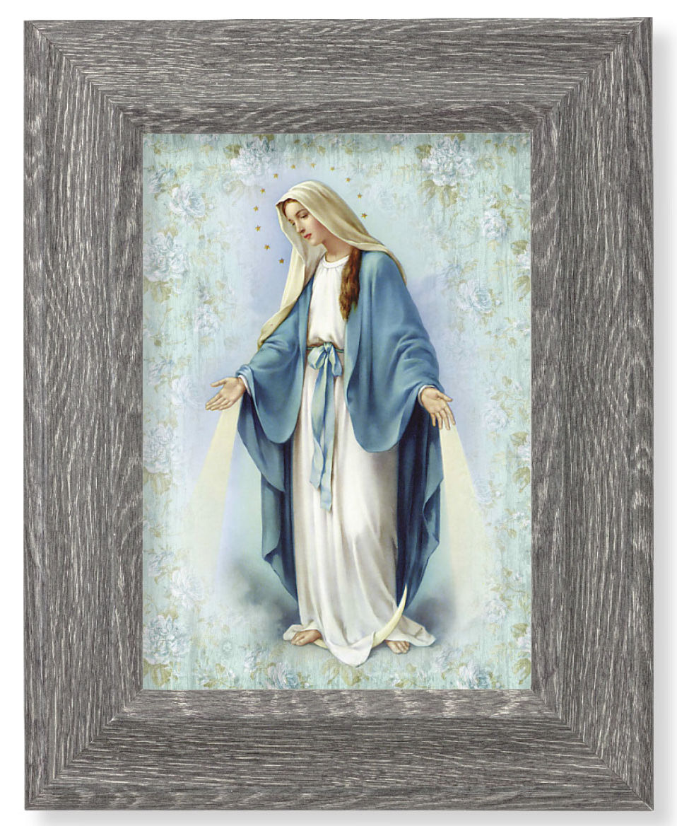 Our Lady of Grace 7x9 Gray Oak Frame