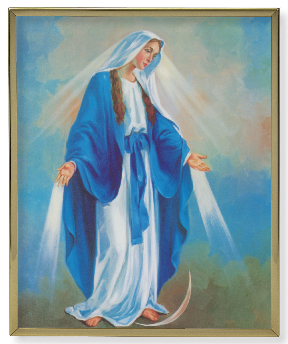 Our Lady of Grace Gold Frame Plaque
