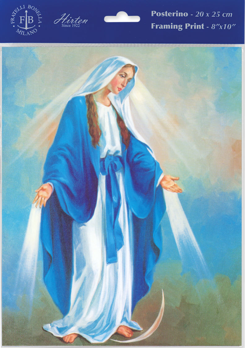 Our Lady of Grace Illustrated Print - Sold in 3 Per Pack