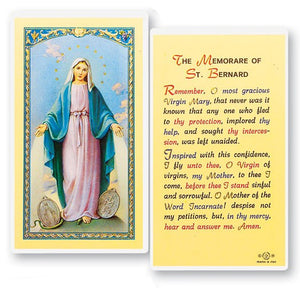 Our Lady of Grace Memory of St. Bernard Prayer Cards