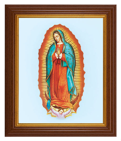 Our Lady of Guadalupe 8x10 Textured Artboard Dark Walnut Frame