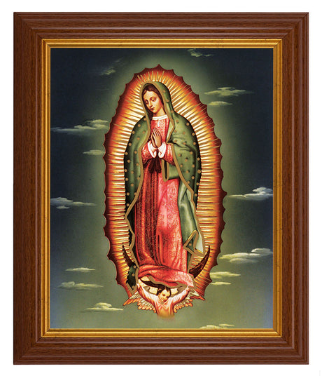 Our Lady of Guadalupe 8x10 Textured Artboard Dark Walnut Frame