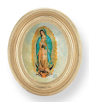 Our Lady of Guadalupe Small 4.5 Inch Oval Framed Print