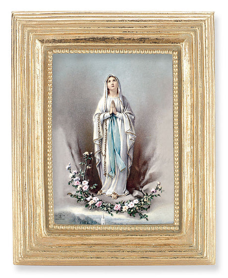 Our Lady of Lourdes 2.5x3.5 Print Under Glass