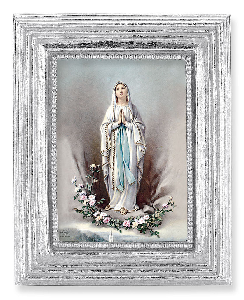 Our Lady of Lourdes 2.5x3.5 Print Under Glass