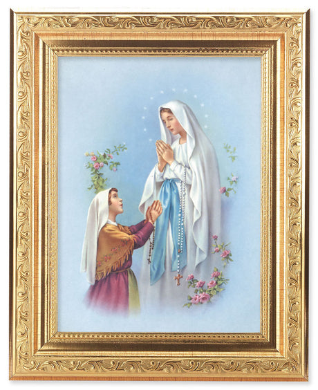 Our Lady of Lourdes 6x8 Print Under Glass