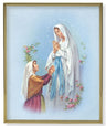 Our Lady of Lourdes 8x10 Gold Trim Plaque