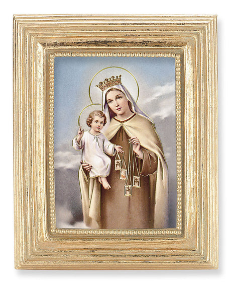 Our Lady of Mount Carmel 2.5x3.5 Print Under Glass