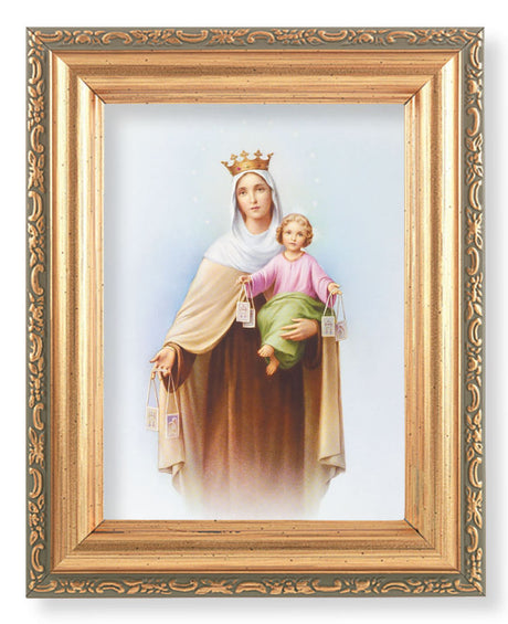 Our Lady of Mount Carmel 4x5.5 Print Under Glass