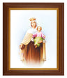 Our Lady of Mount Carmel 8x10 Textured Artboard Dark Walnut Frame