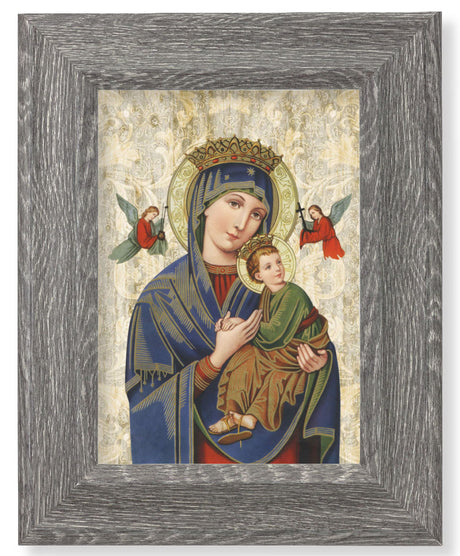 Our Lady of Perpetual Help 7x9 Gray Oak Frame