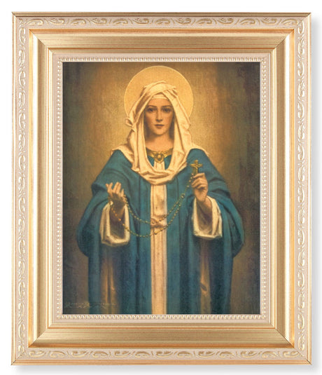 Our Lady of the Rosary 8x10 Framed Print Under Glass