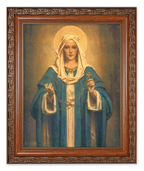 Our Lady of the Rosary 8x10 Framed Print Under Glass