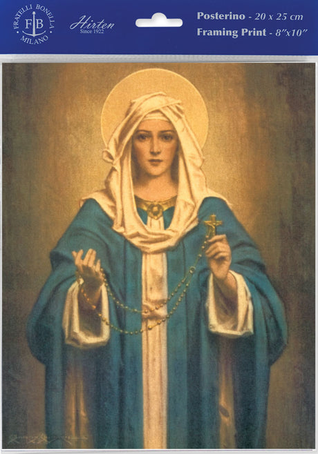 Our Lady of the Rosary Print - Sold in 3 Per Pack