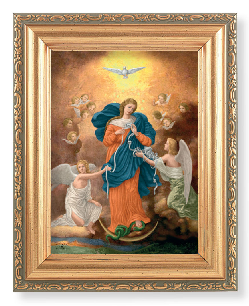 Our Lady Untier of Knots 4x5.5 Print Under Glass