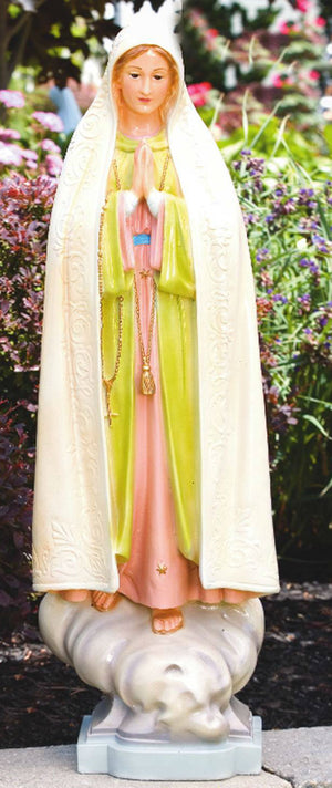 Our Lady of Fatima Outdoor Garden Statue 33.5 Inches