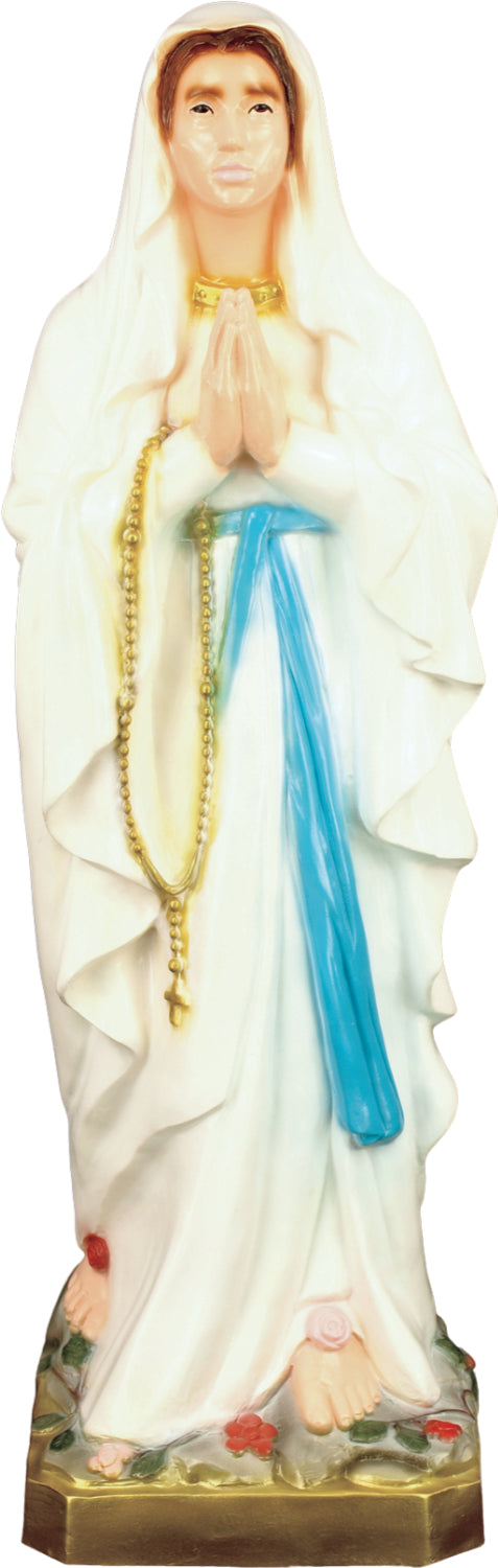 Plastic Our Lady of Lourdes Statue - 24 inch