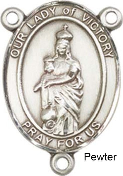 Our Lady of Victory Rosary Centerpiece Sterling Silver or Pewter