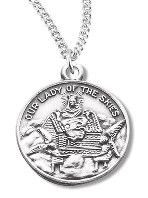Our Lady of the Skies Medal Sterling Silver