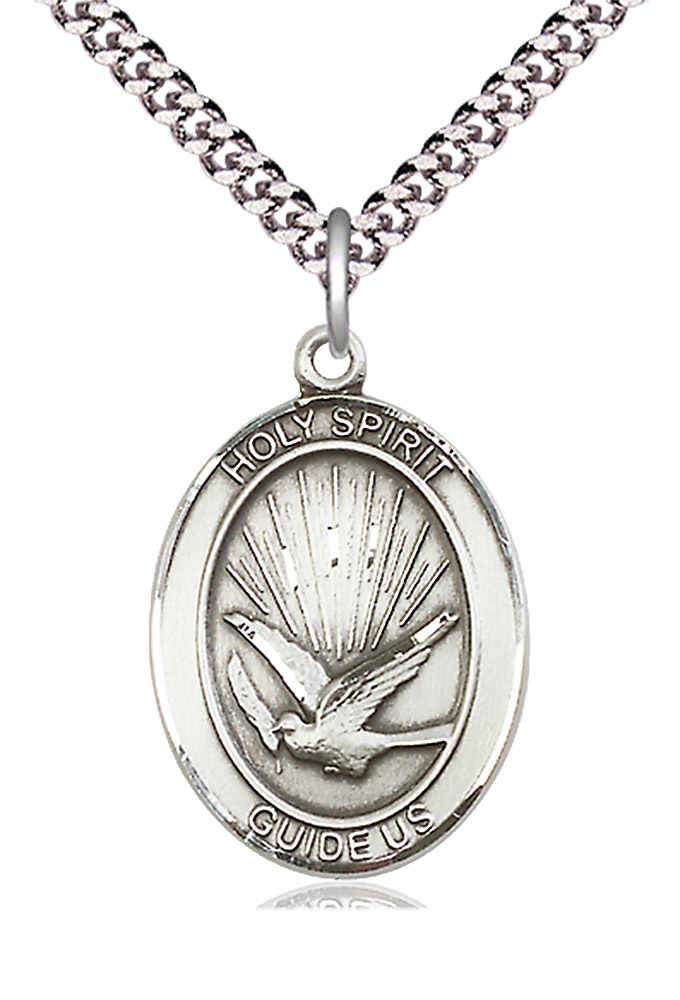 Holy Spirit Guide Us Oval Pendant Necklace