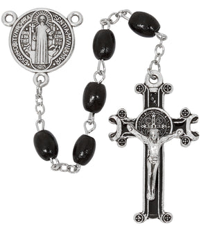 Black Wood St. Benedict Rosary