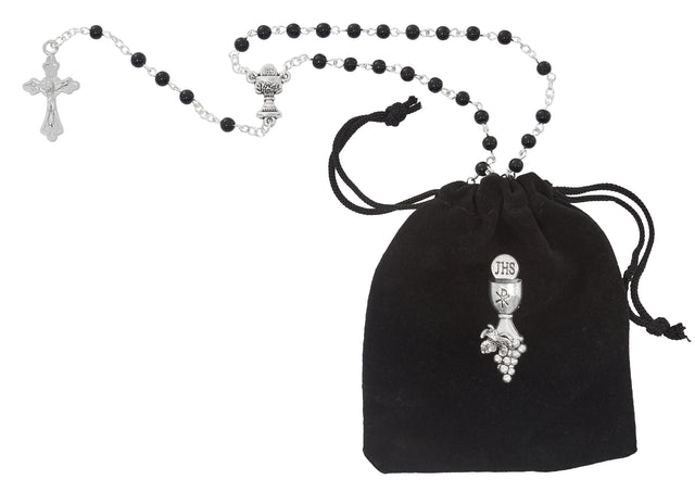 Boys First Communion Rosary and Pin Set