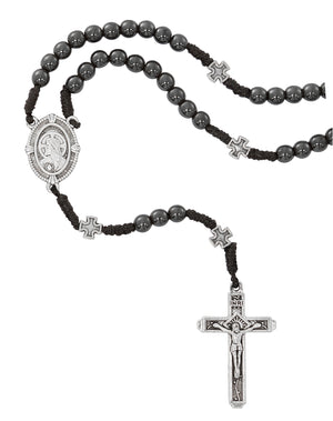 Hematite Corded Rosary