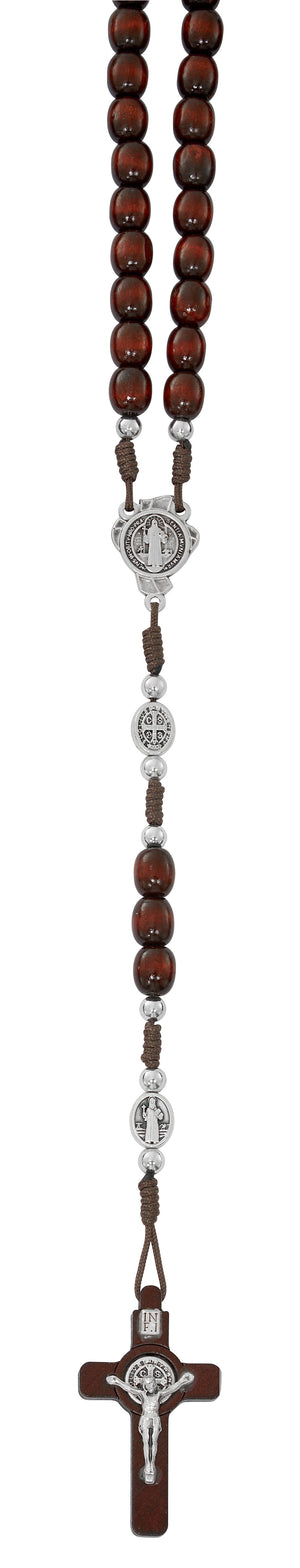 Italian Wood St. Benedict Rosary