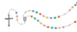 Multi-Color Opal Glass Heart Rosary