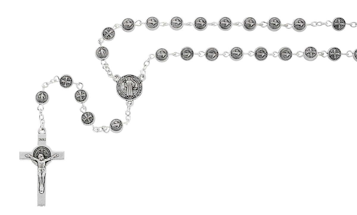 All Metal St. Benedict Rosary