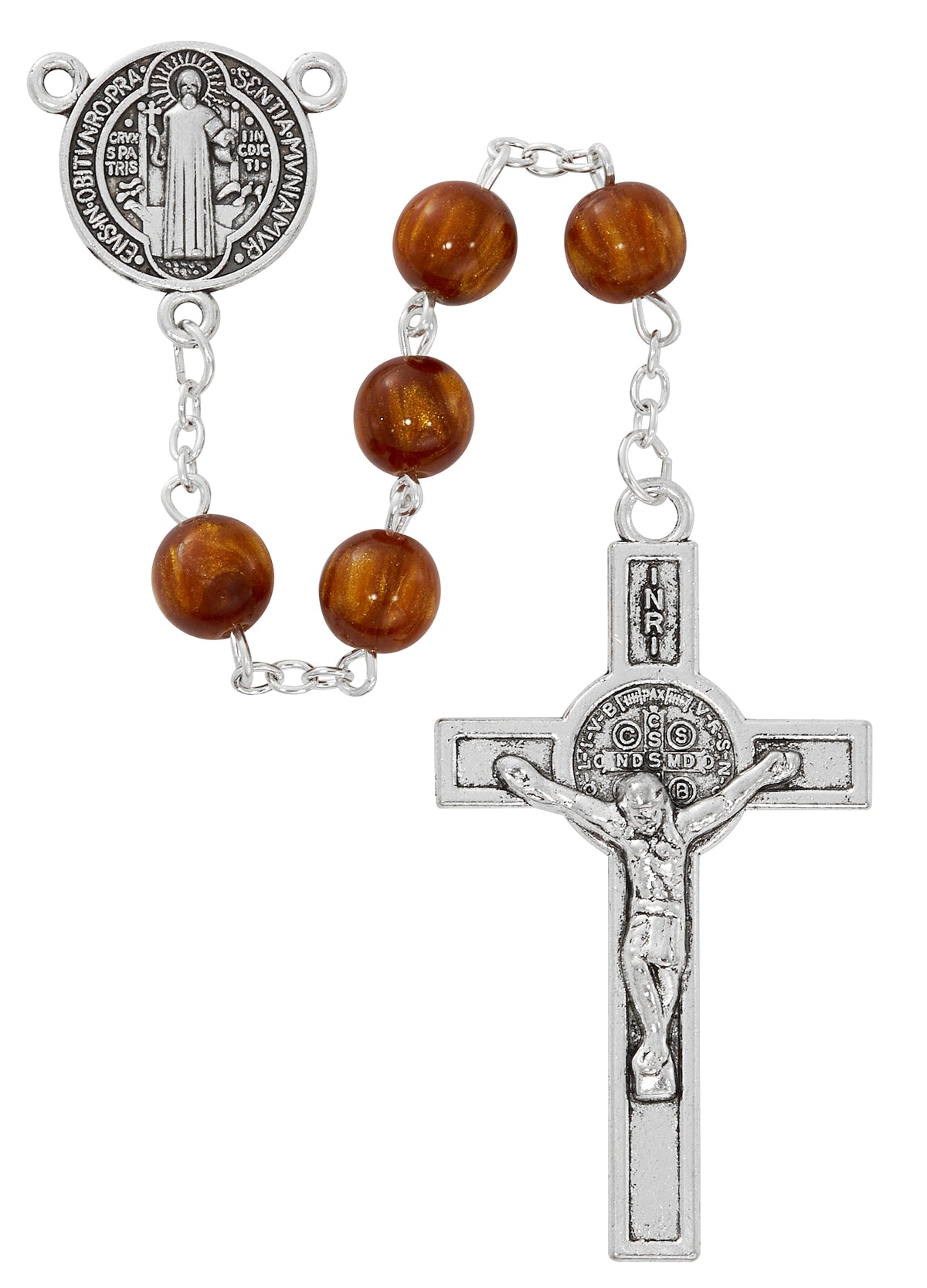 Sandstone Glass St. Benedict Rosary