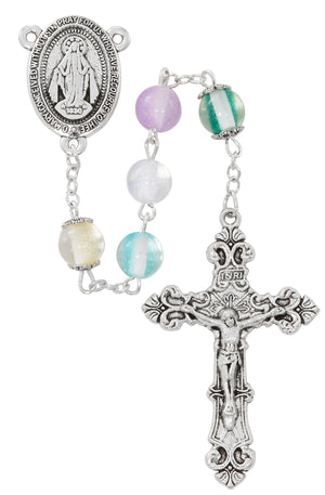 Multi-Color Sparkle Glass Bead Rosary