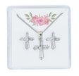 Crystal Cross Earring and Pendant Set