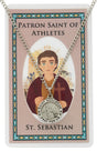 St. Sebastian Medal Necklace with Holy Card