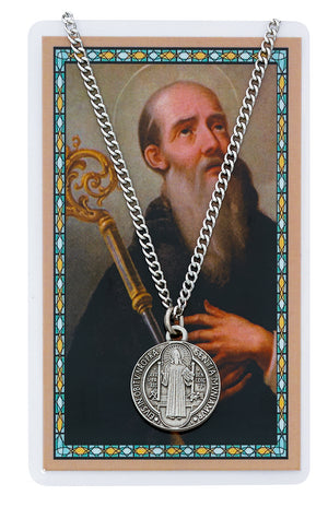 St. Benedict Medal and Holy Card Set