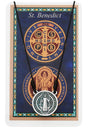 St. Benedict Medal on Black Cord with Holy Card